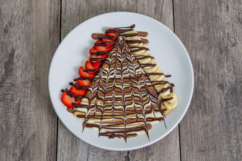 Belgian Fruit Crêpe dish at Crepeccino
