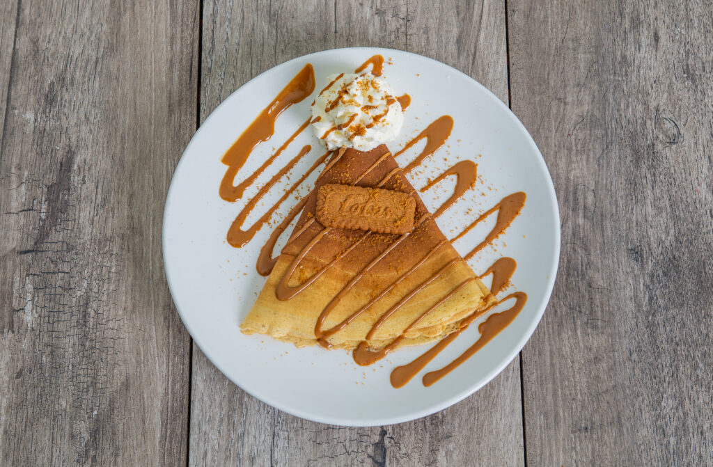 Biscoff Cookies & Butter Crêpe dish at Crepeccino