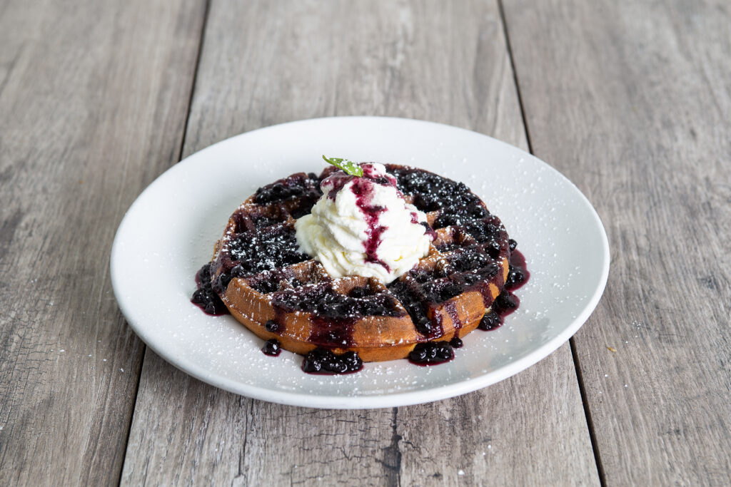 Blueberry Waffle dish at Crepeccino