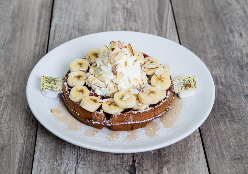 Butter Almond Waffle dish at Crepeccino