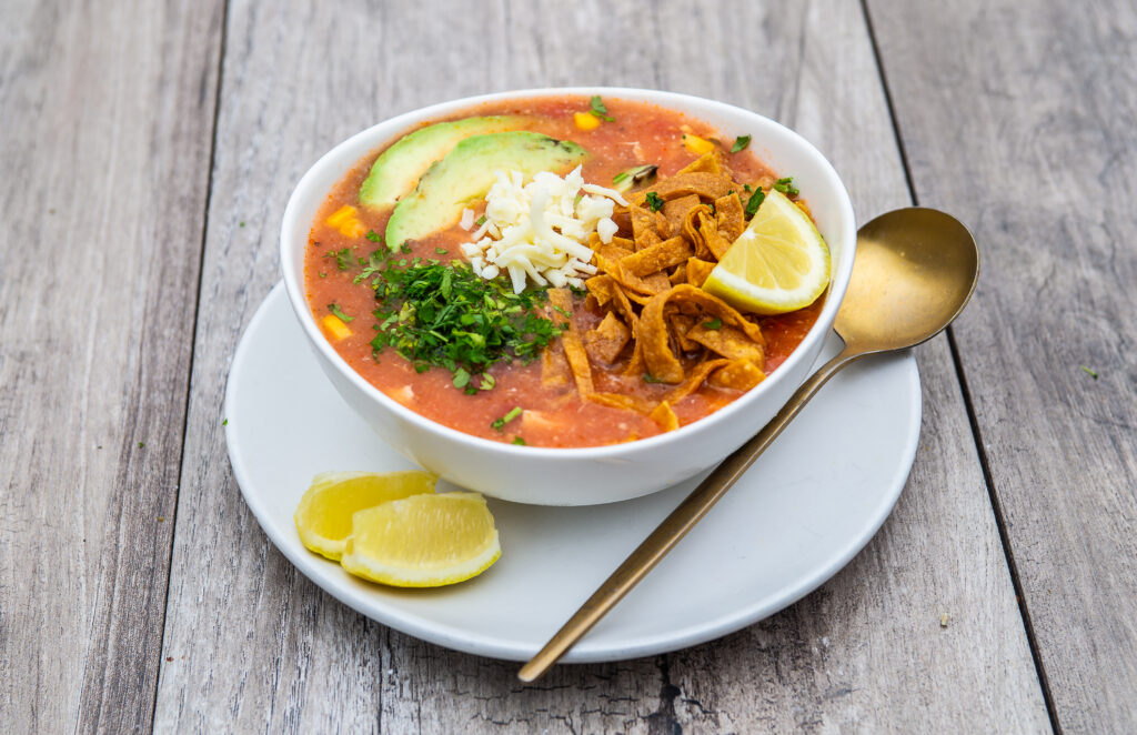 Chicken Tortilla Soup dish at Crepeccino