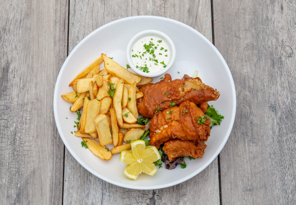 Fish & Chips dish at Crepeccino