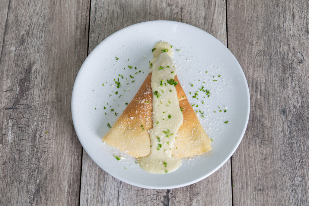 The Four Cheeses Crêpe dish at Crepeccino