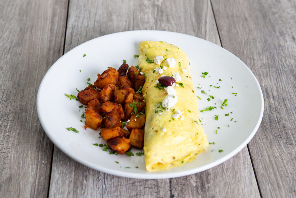 Greek Omelette dish at Crepeccino