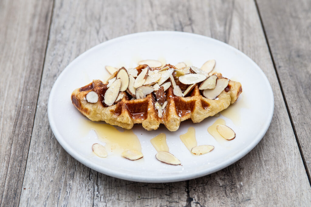 Honey Almond Croffle dish at Crepeccino