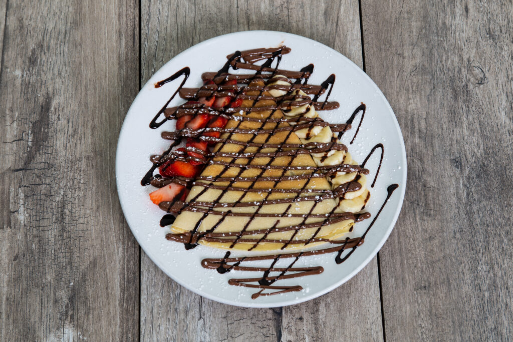 Nutella Crêpe dish at Crepeccino