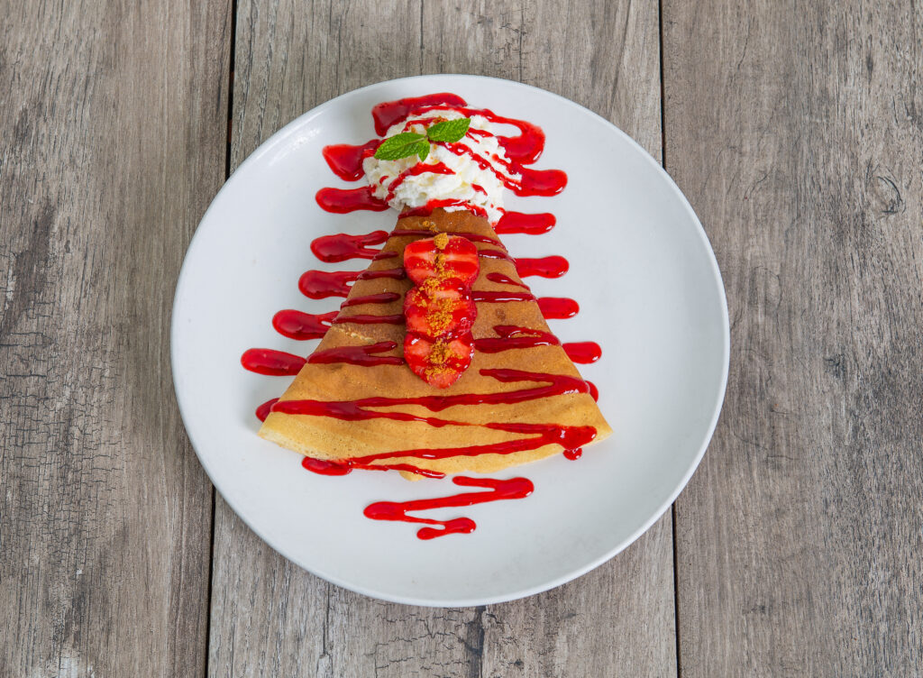 Philly Cheesecake Crêpe dish at Crepeccino