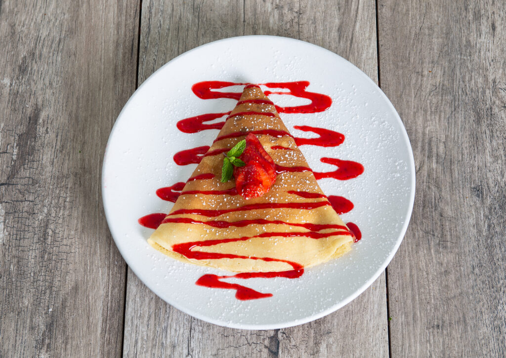 Ricotta Strawberry Crêpe dish at Crepeccino