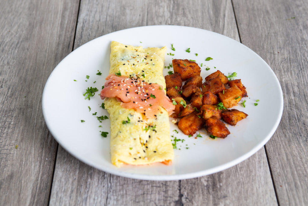 Smoked Salmon Omelette dish at Crepeccino