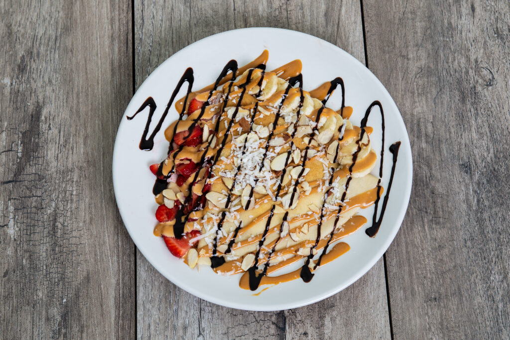 Tres Leches Crêpe dish at Crepeccino